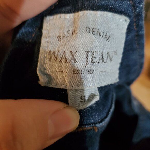 Wax Jean Overalls Womens Small Blue Distressed Denim Adjustable Straps - Picture 2 of 12